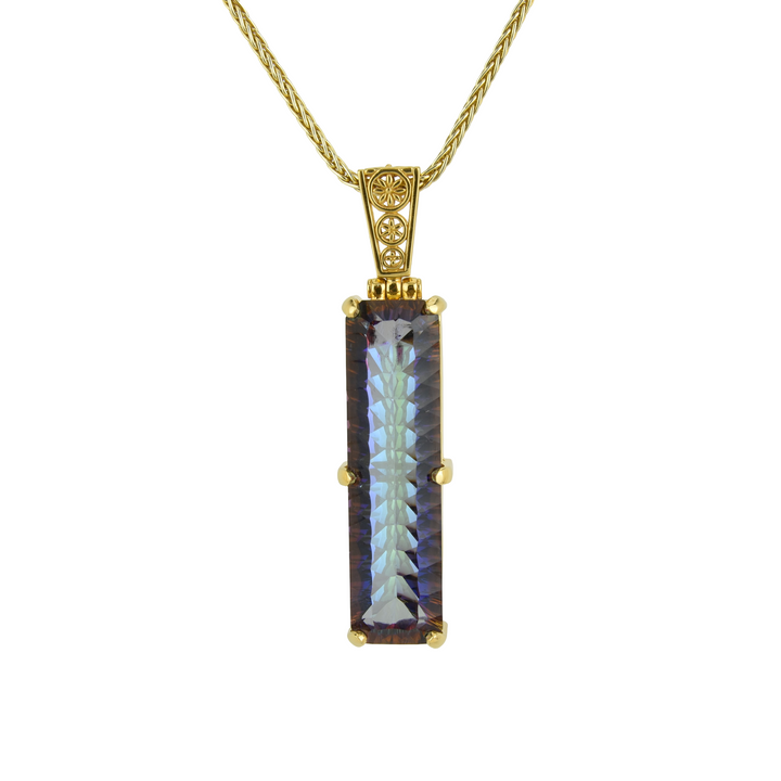 Indigo Warrior Mystic Quartz Pendant