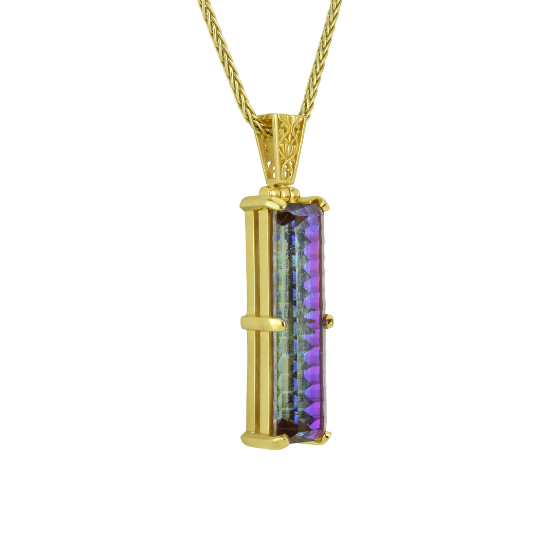 Indigo Warrior Mystic Quartz Pendant