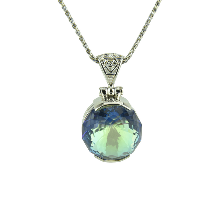 Indigo Warrior Mystic Quartz Pendant