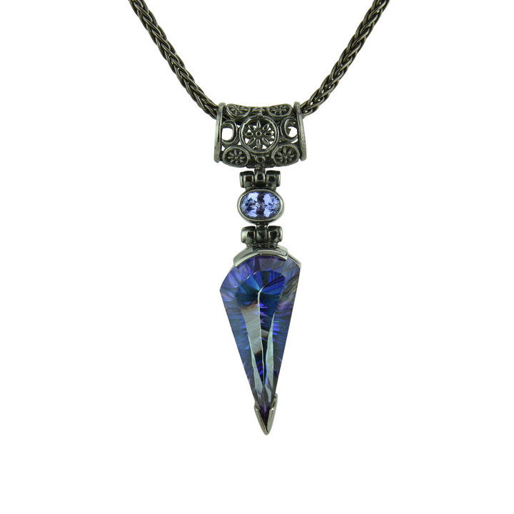 Indigo Warrior Mystic Quartz Pendant