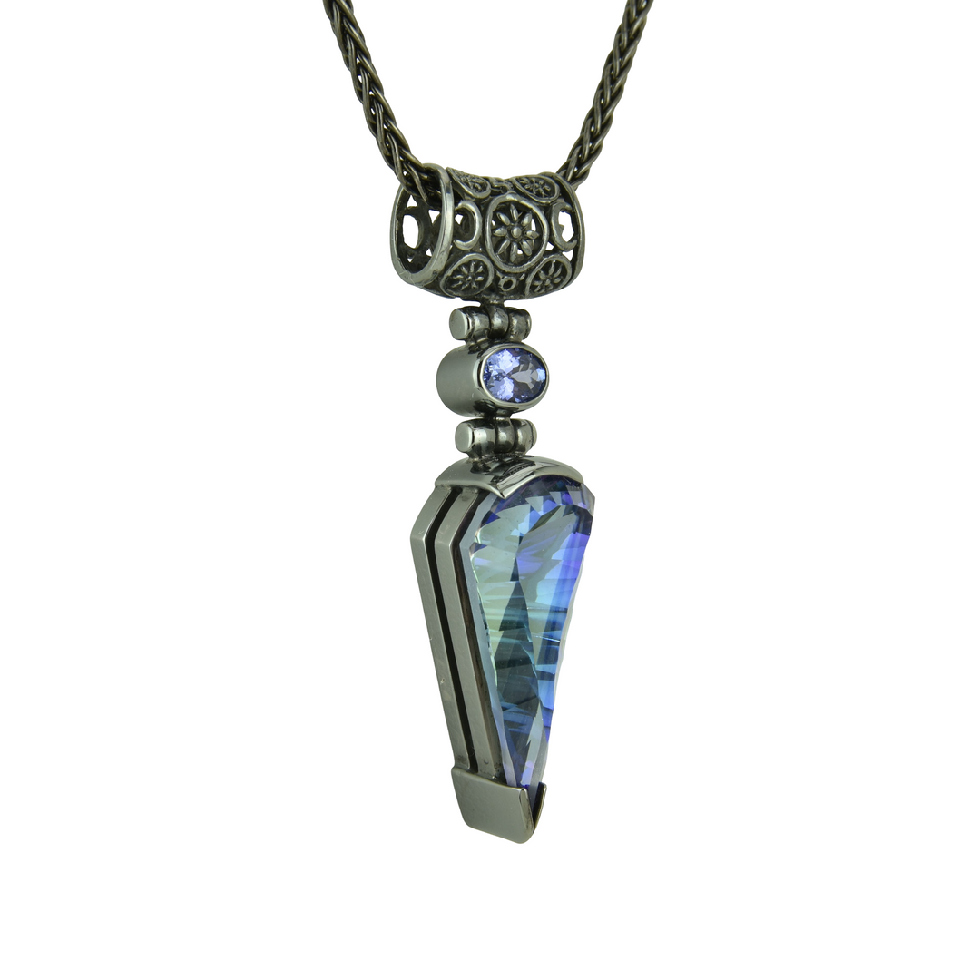 Indigo Warrior Mystic Quartz Pendant