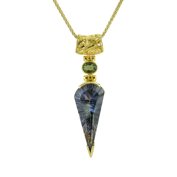 Indigo Warrior Mystic Quartz Pendant