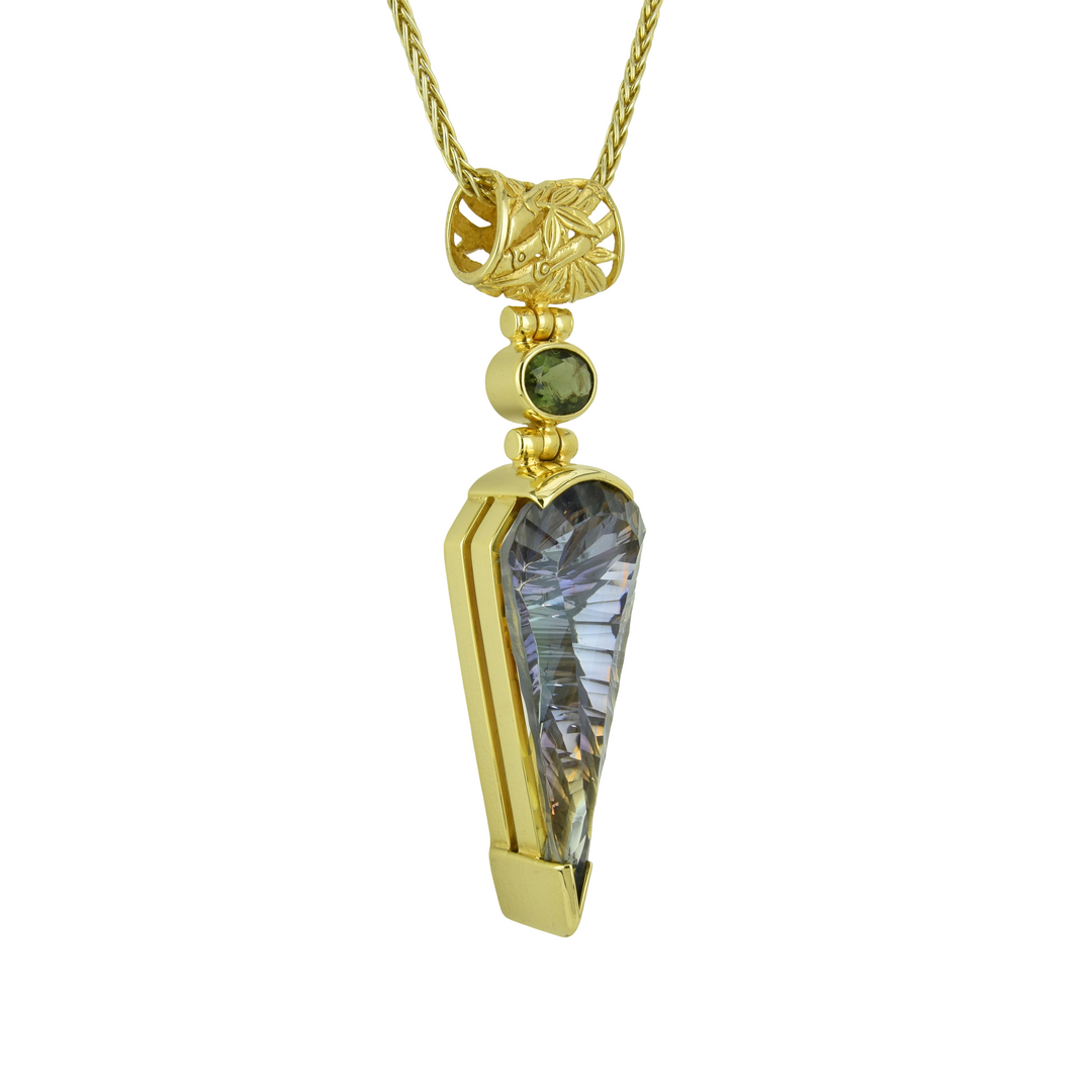 Indigo Warrior Mystic Quartz Pendant