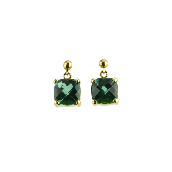 Green Hydro Quartz Earrings