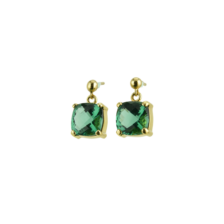 Green Hydro Quartz Earrings