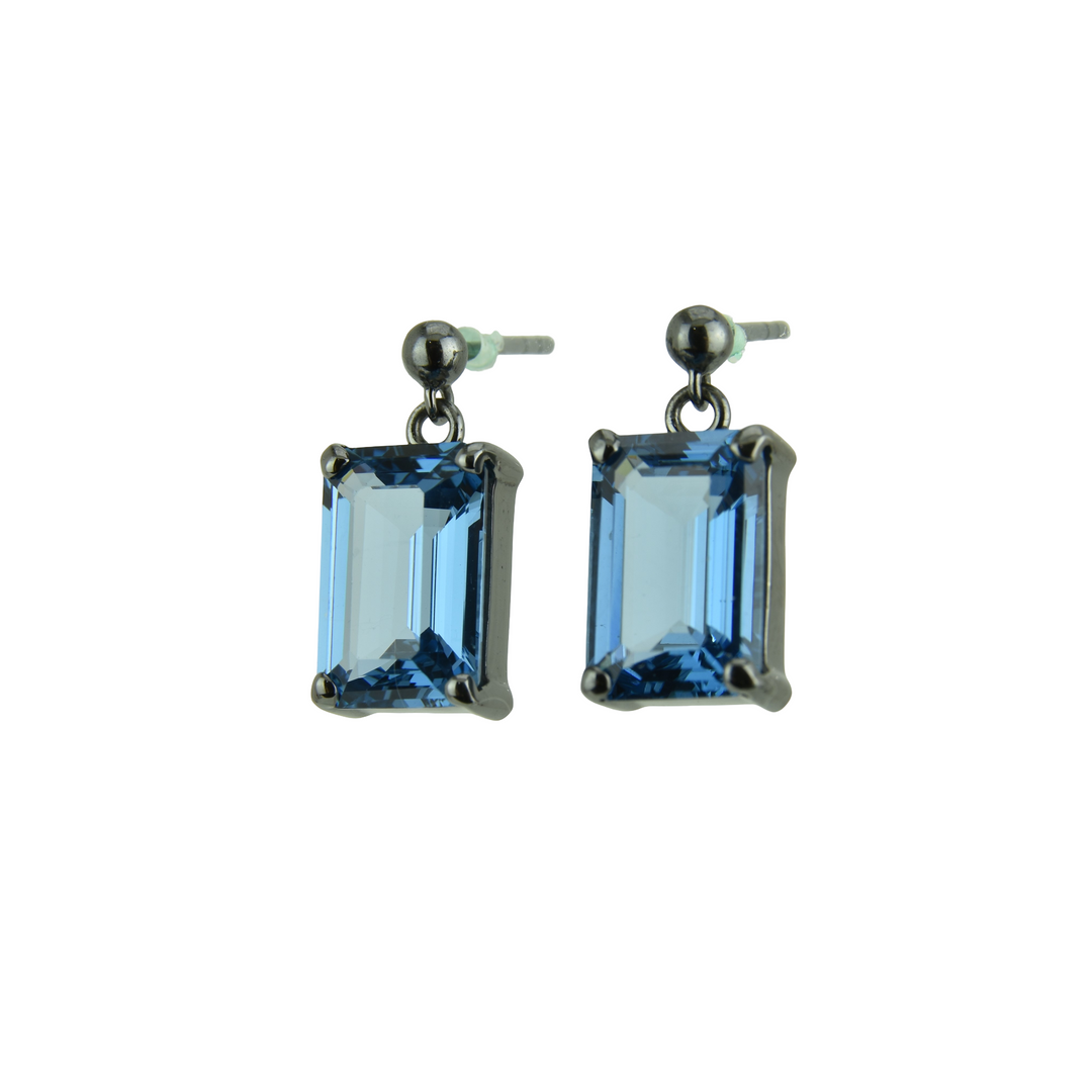 Blue Green Spinel Earrings