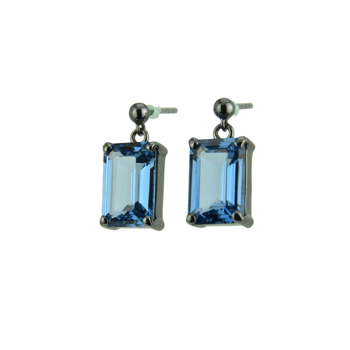 Blue Green Spinel Earrings