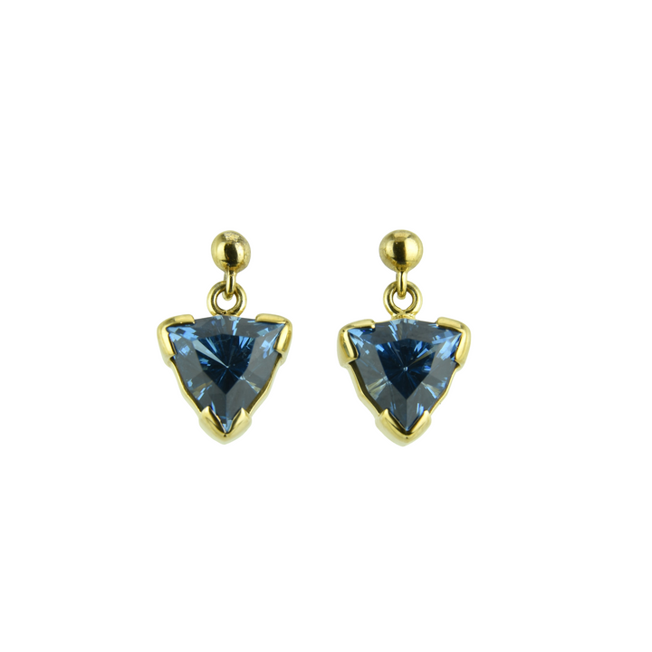Blue Green Spinel Earrings