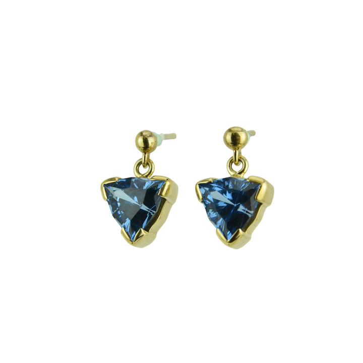 Blue Green Spinel Earrings