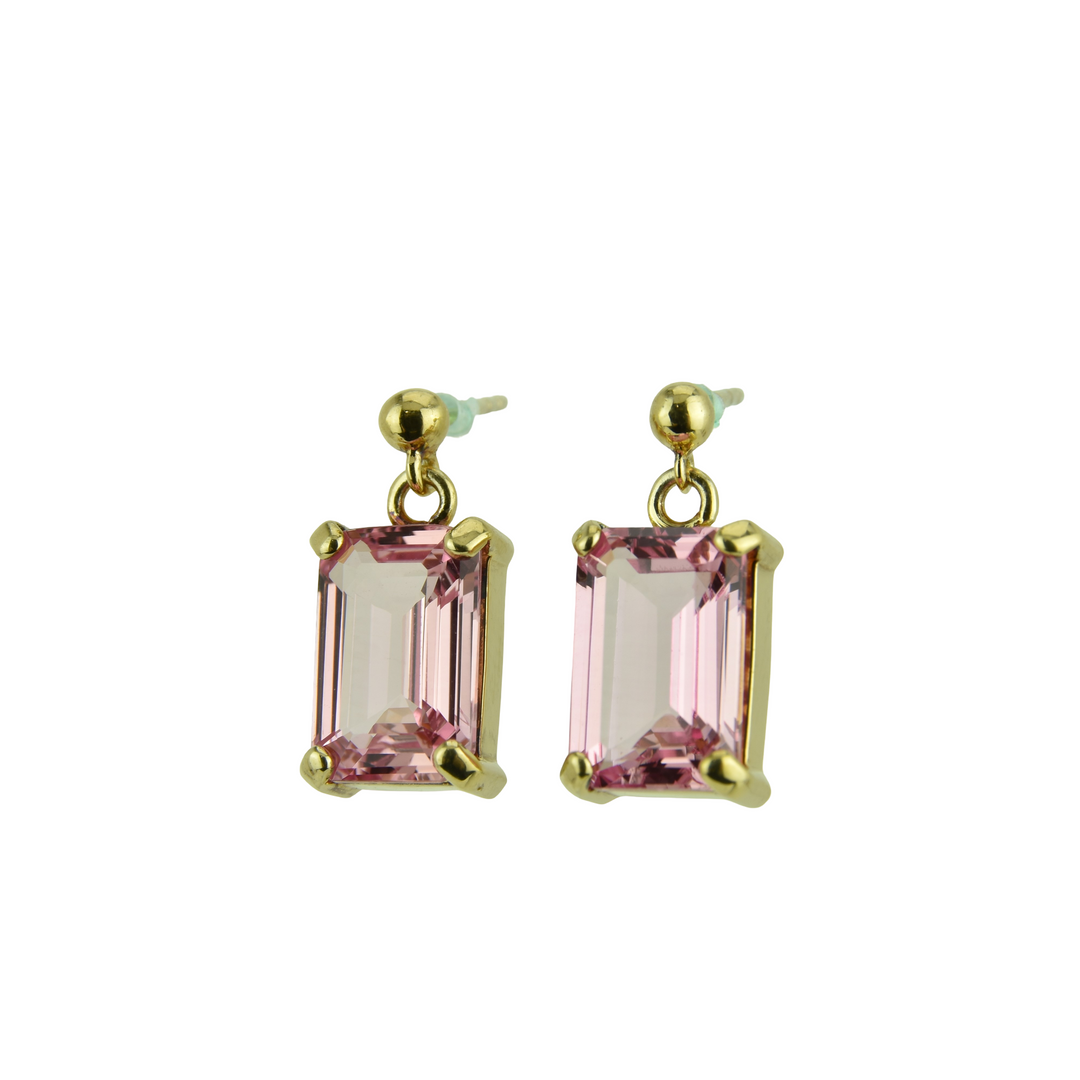 Imperial Pink Sapphire Earrings