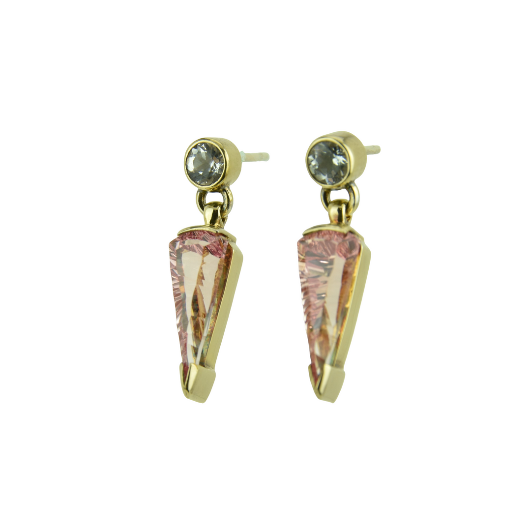Imperial Pink Sapphire Earrings