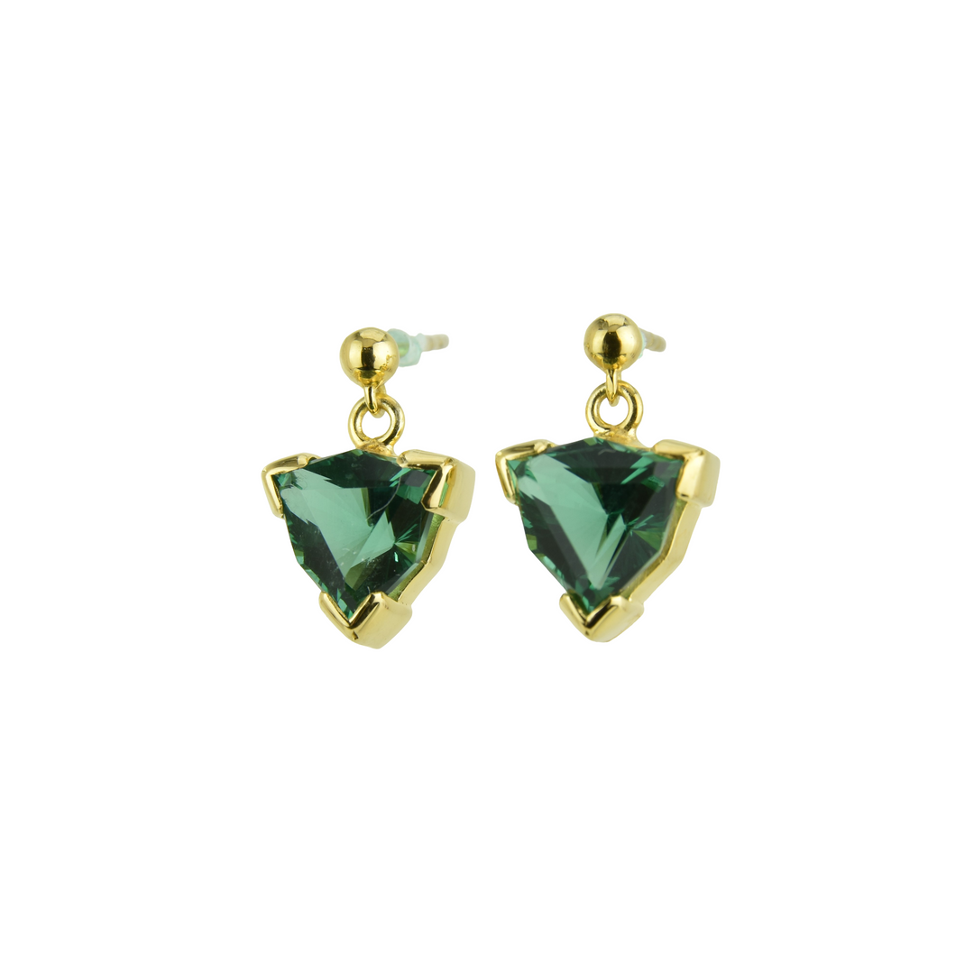 Green Hydro Quartz Earrings