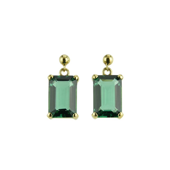 Green Hydro Quartz Earrings