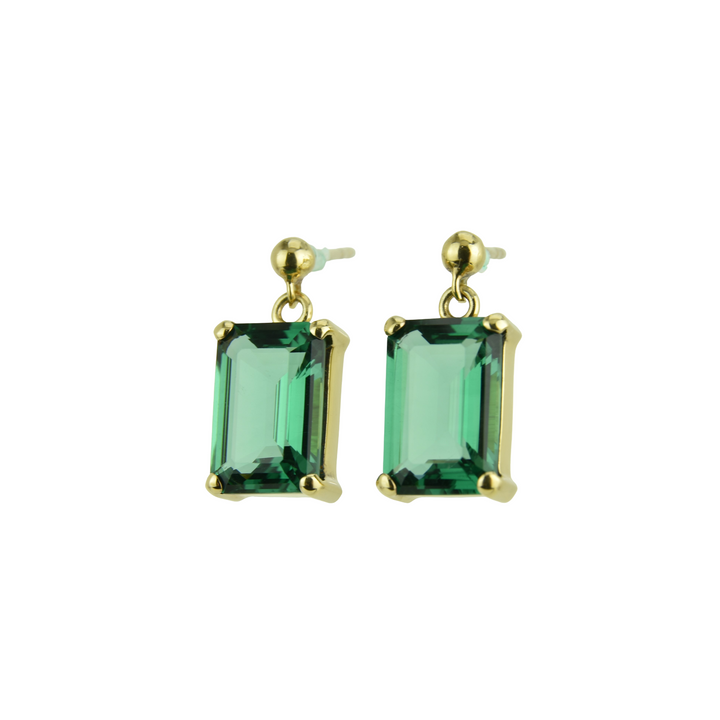 Green Hydro Quartz Earrings