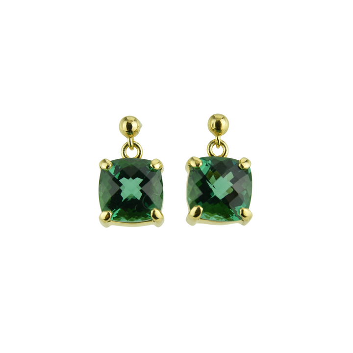 Green Hydro Quartz Earrings