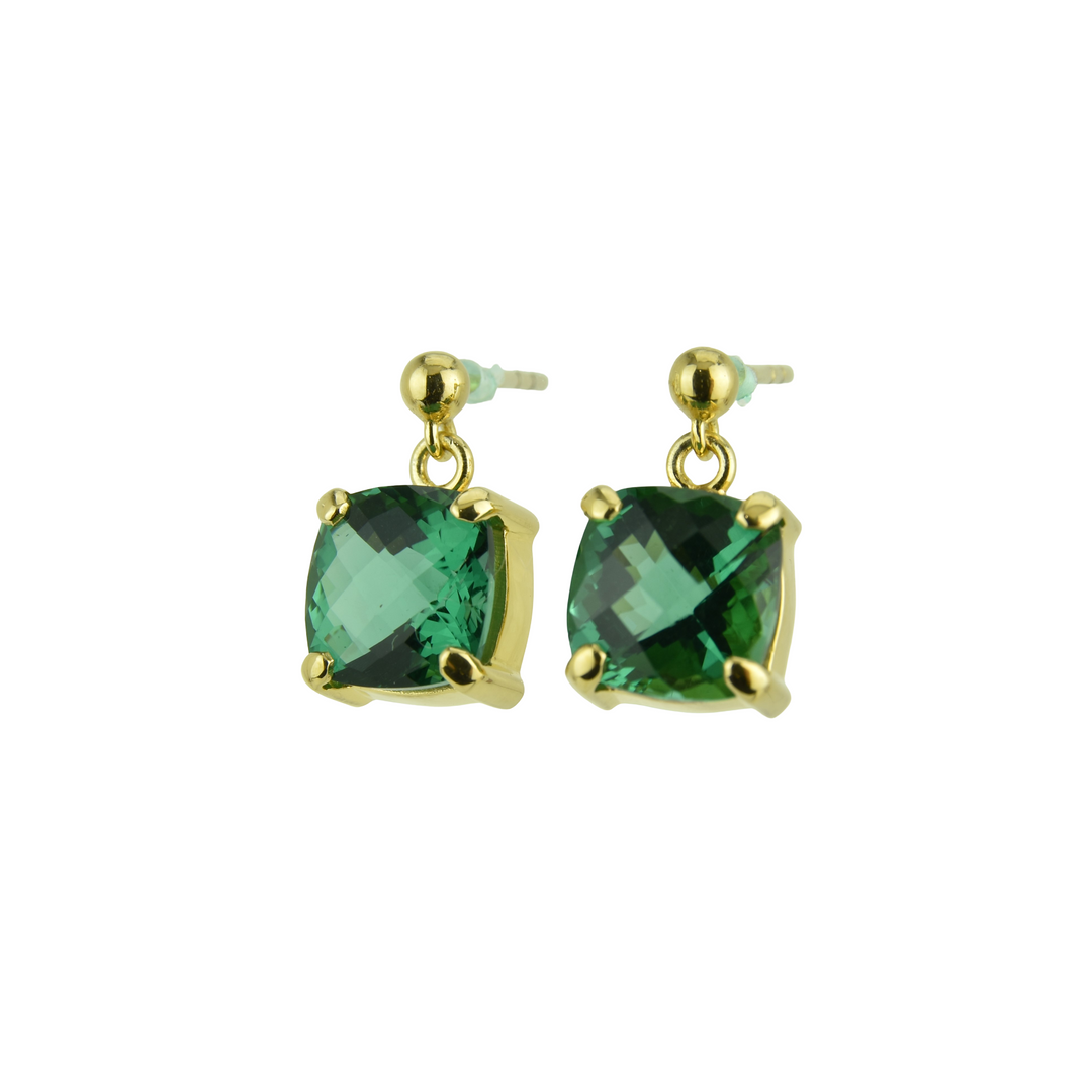 Green Hydro Quartz Earrings