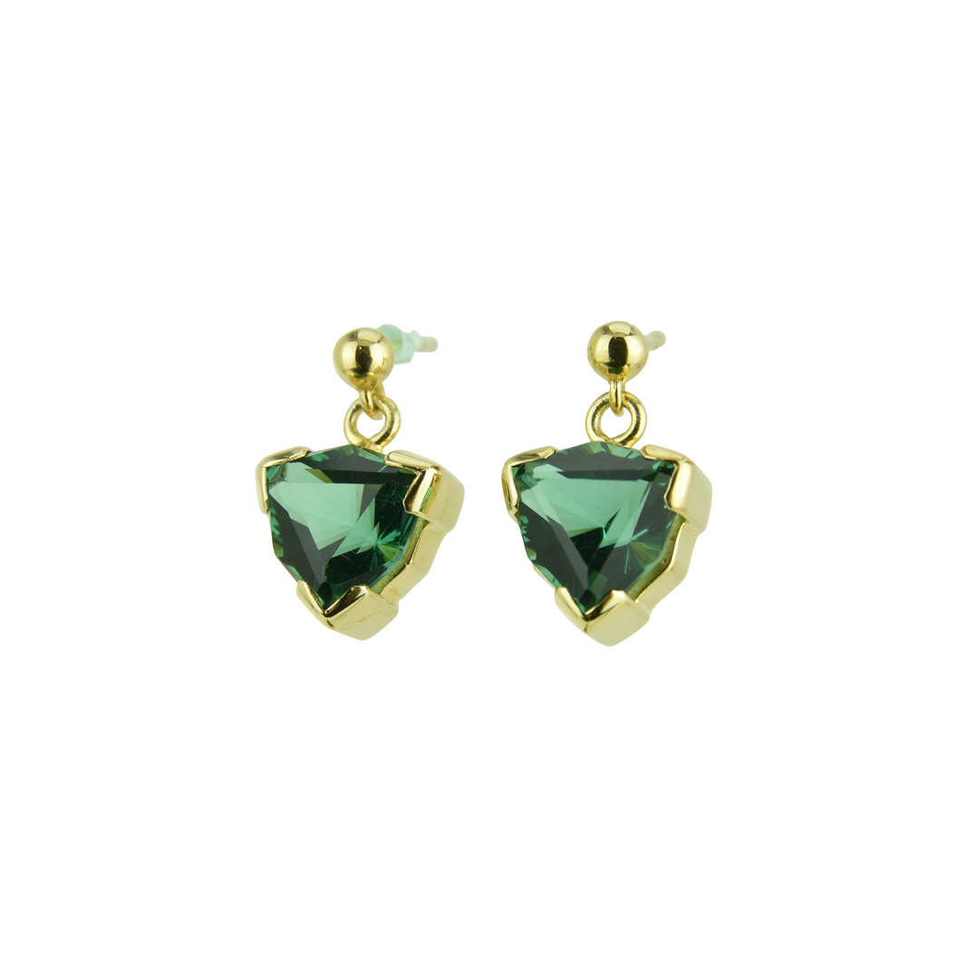 Green Hydro Quartz Earrings