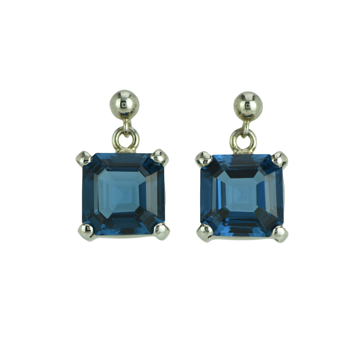 Blue Green Spinel Earrings