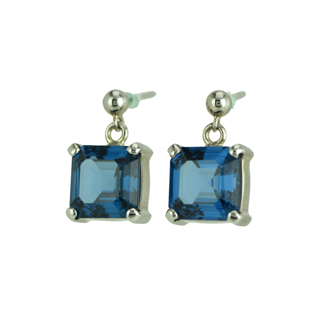Blue Green Spinel Earrings