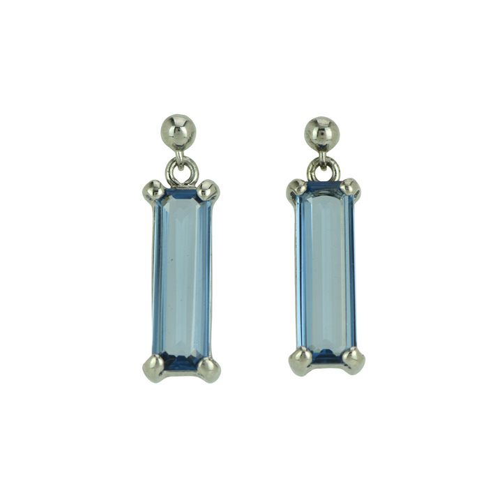 Blue Green Spinel Earrings