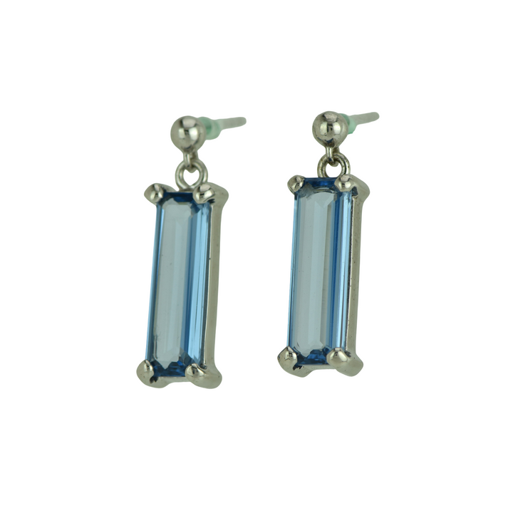 Blue Green Spinel Earrings