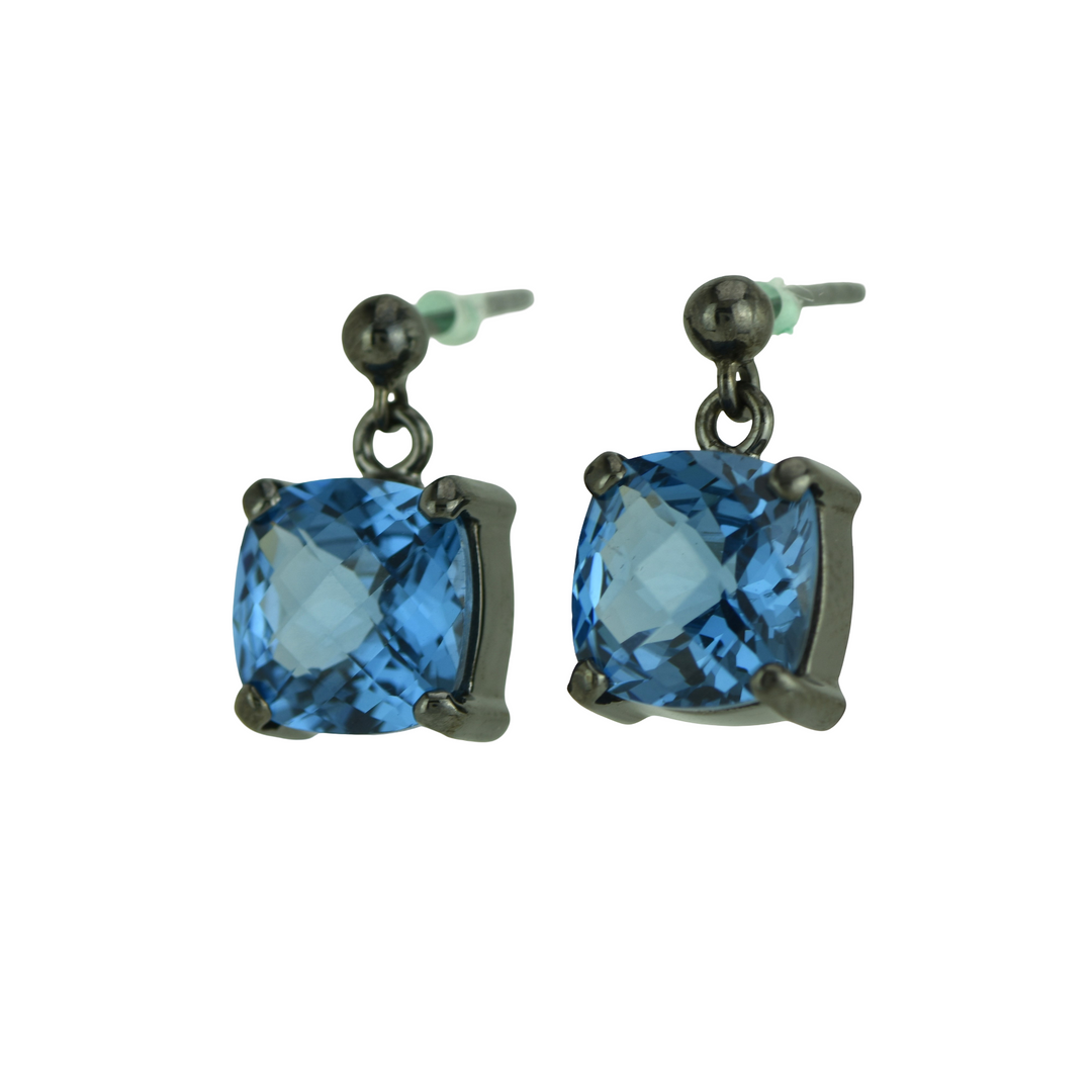 Blue Green Spinel Earrings