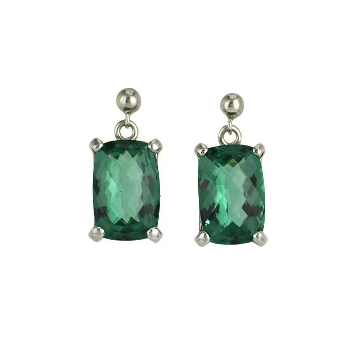 Green Hydro Quartz Earrings