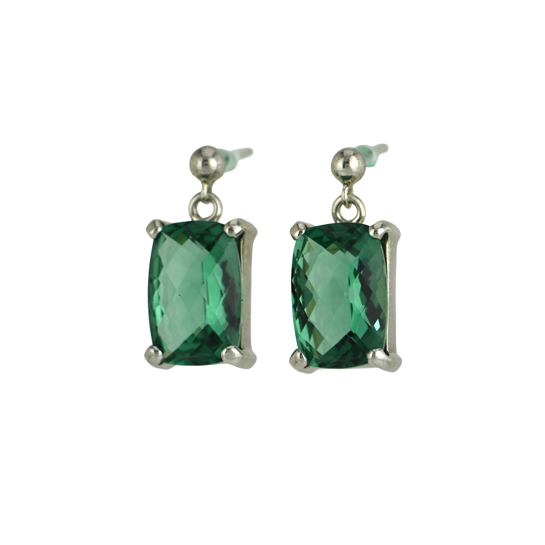 Green Hydro Quartz Earrings
