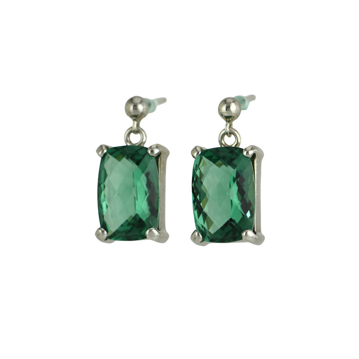 Green Hydro Quartz Earrings
