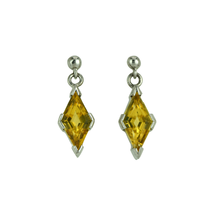 Golden Hydro Quartz Earrings