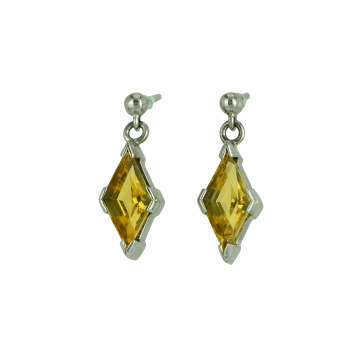 Golden Hydro Quartz Earrings