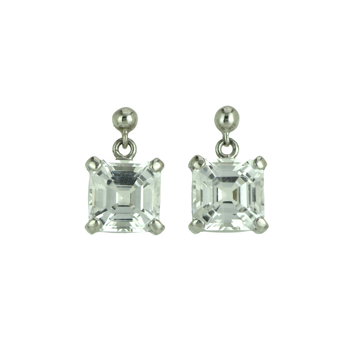 White Sapphire Earrings