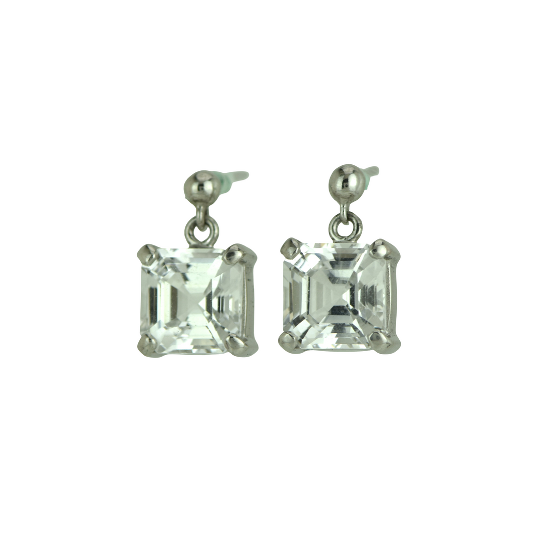 White Sapphire Earrings