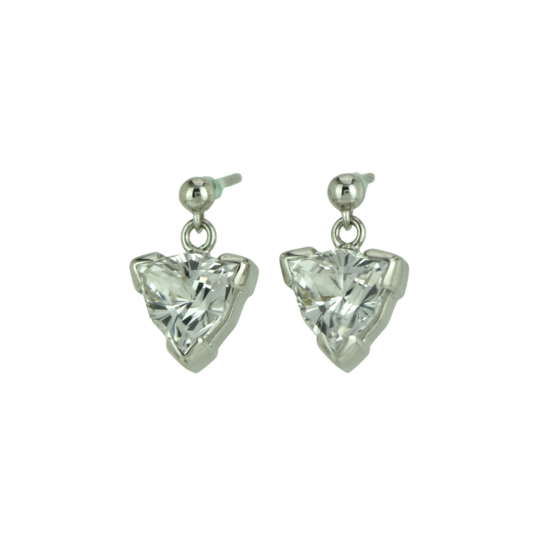 White Sapphire Earrings
