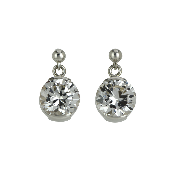 White Sapphire Earrings