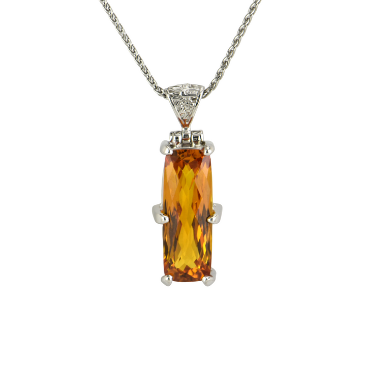 Cognac Sapphire Pendant