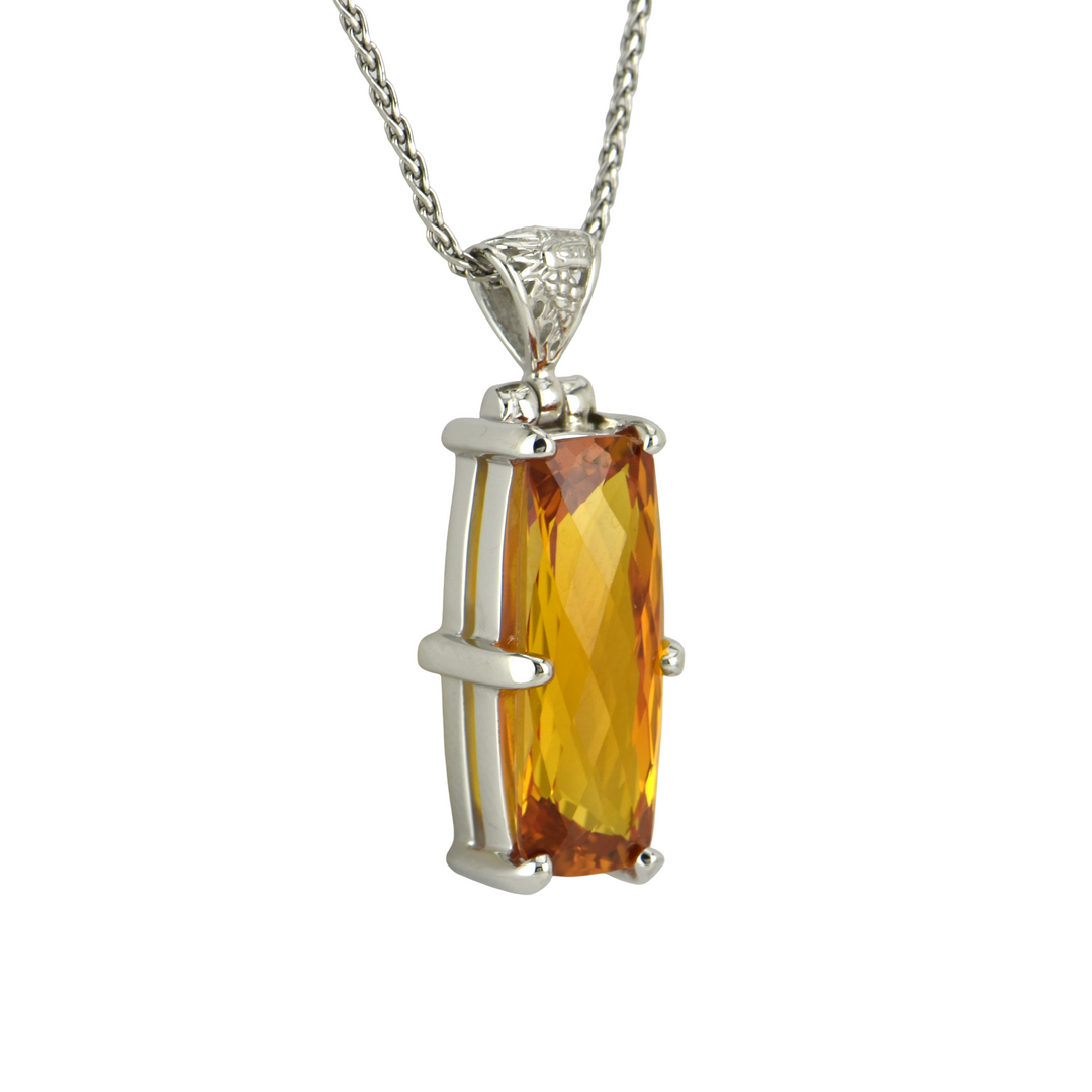Cognac Sapphire Pendant