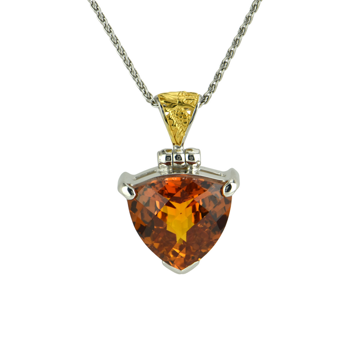Cognac Sapphire Pendant