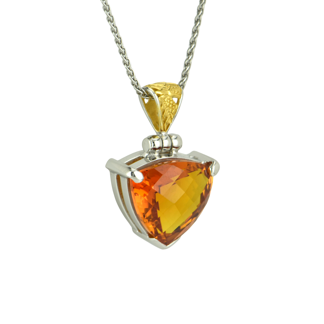 Cognac Sapphire Pendant