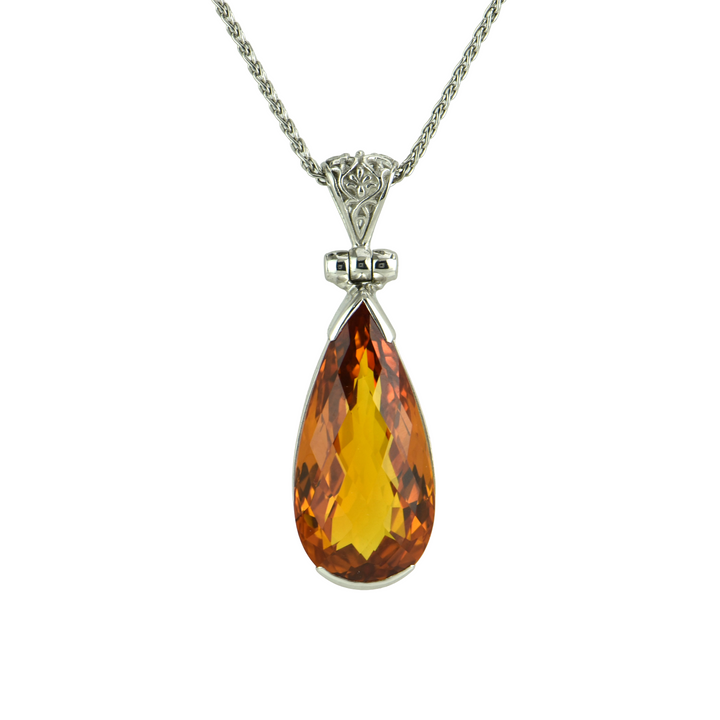 Cognac Sapphire Pendant