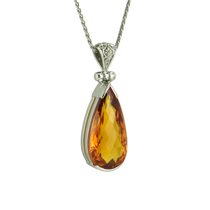 Cognac Sapphire Pendant