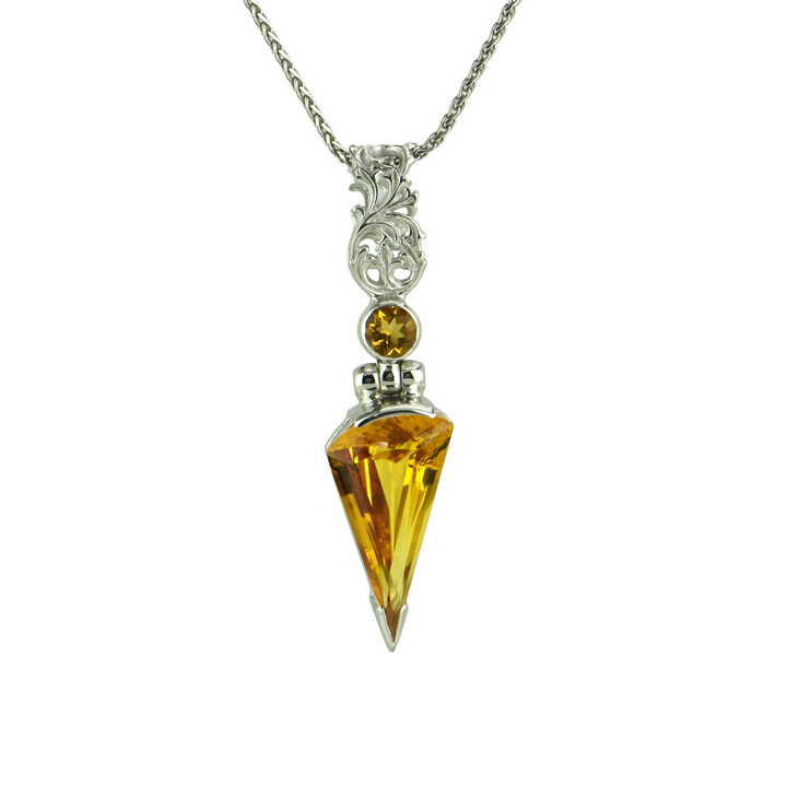 Cognac Sapphire Pendant