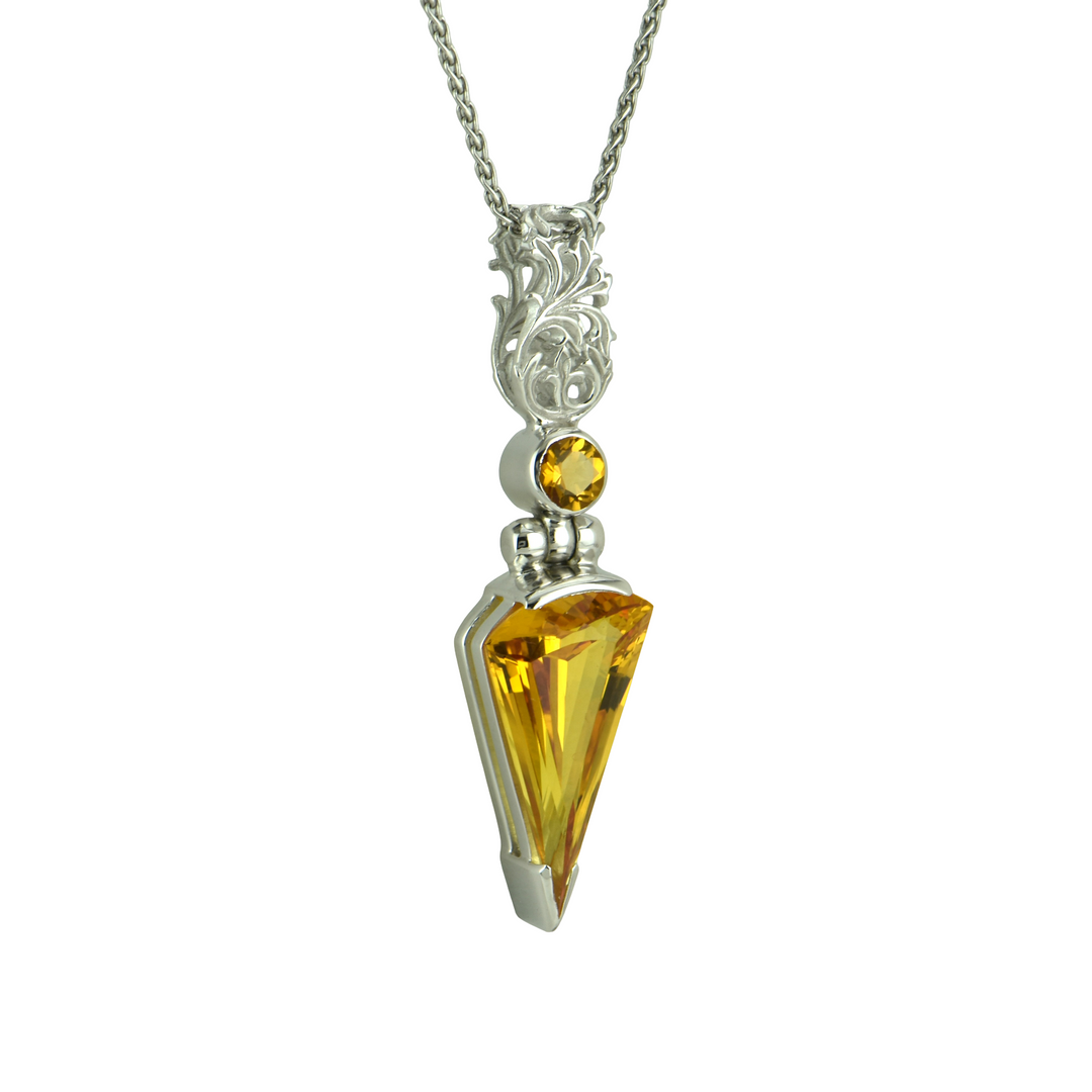 Cognac Sapphire Pendant