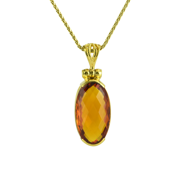 Cognac Sapphire Pendant