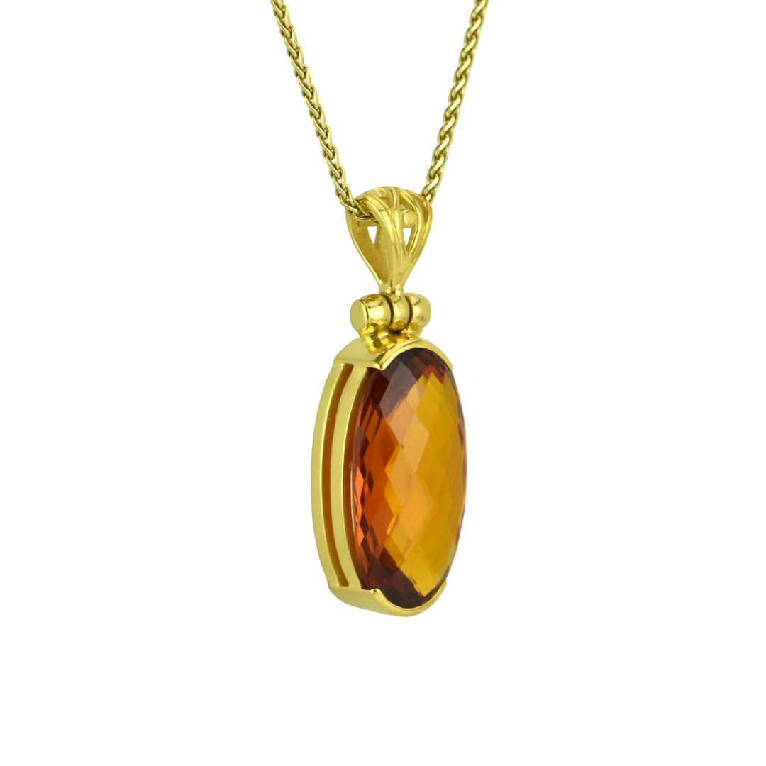 Cognac Sapphire Pendant