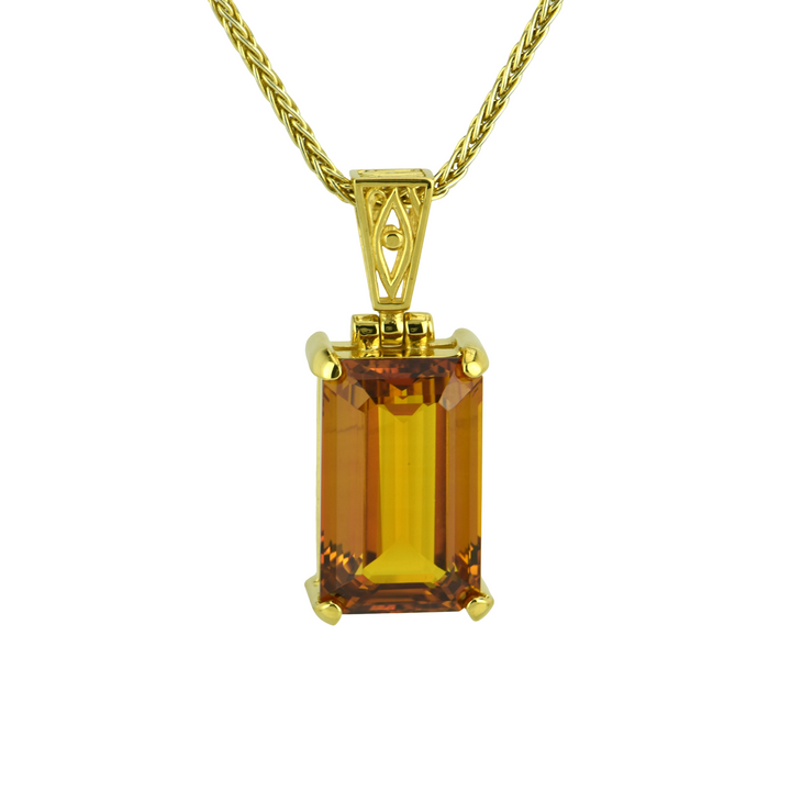 Cognac Sapphire Pendant