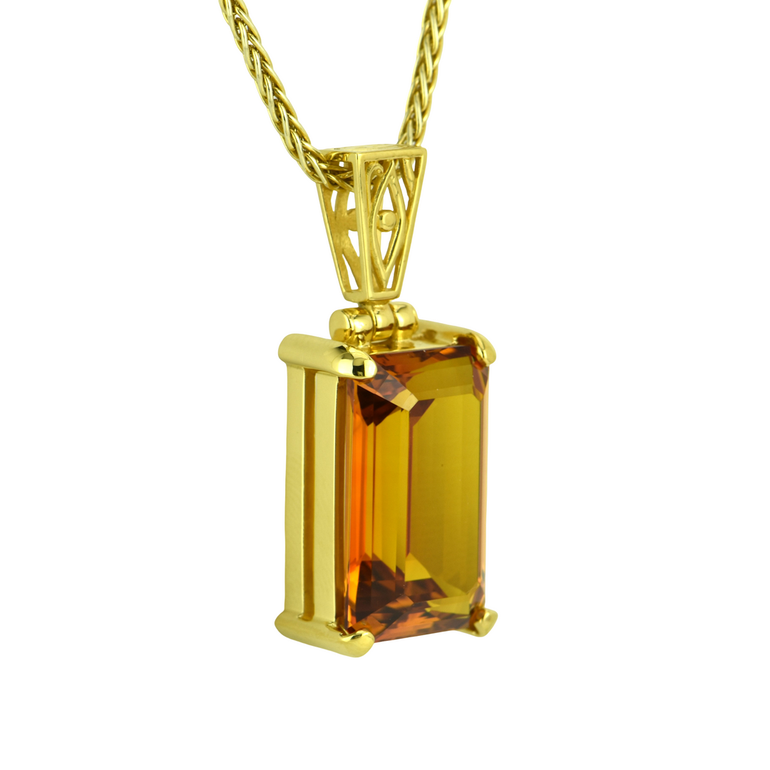 Cognac Sapphire Pendant