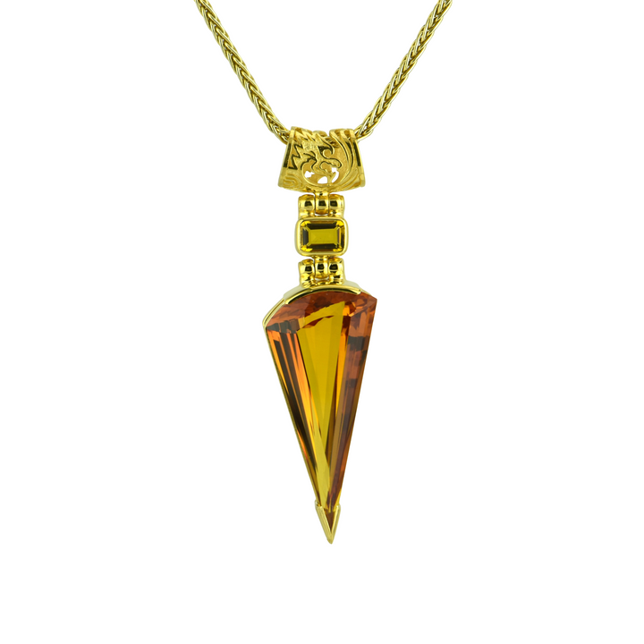Cognac Sapphire Pendant