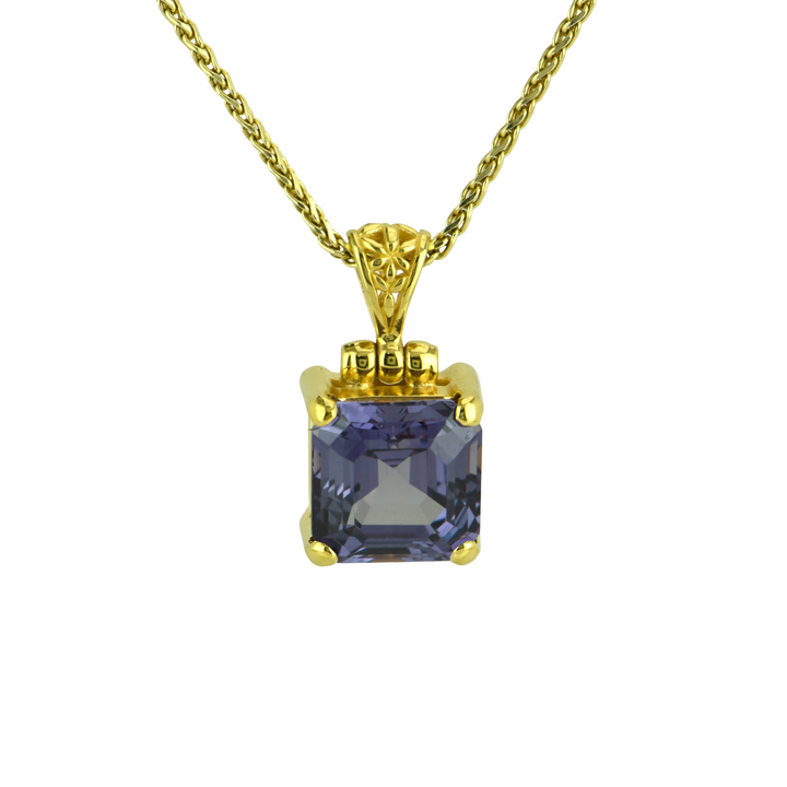 Alexandrite Effect Sapphire Pendant