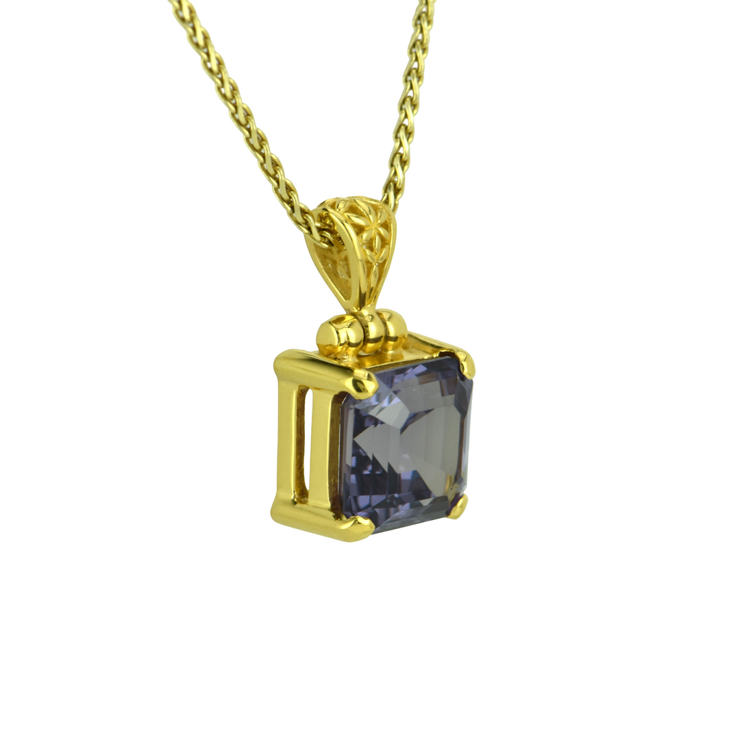 Alexandrite Effect Sapphire Pendant